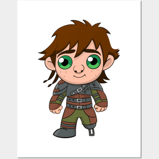 Hiccup chibi from cartoon How to train your dragon Posters and Art